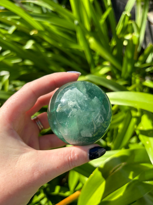 Green Fluorite Sphere E