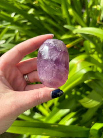 Purple Fluorite Palm Stone A