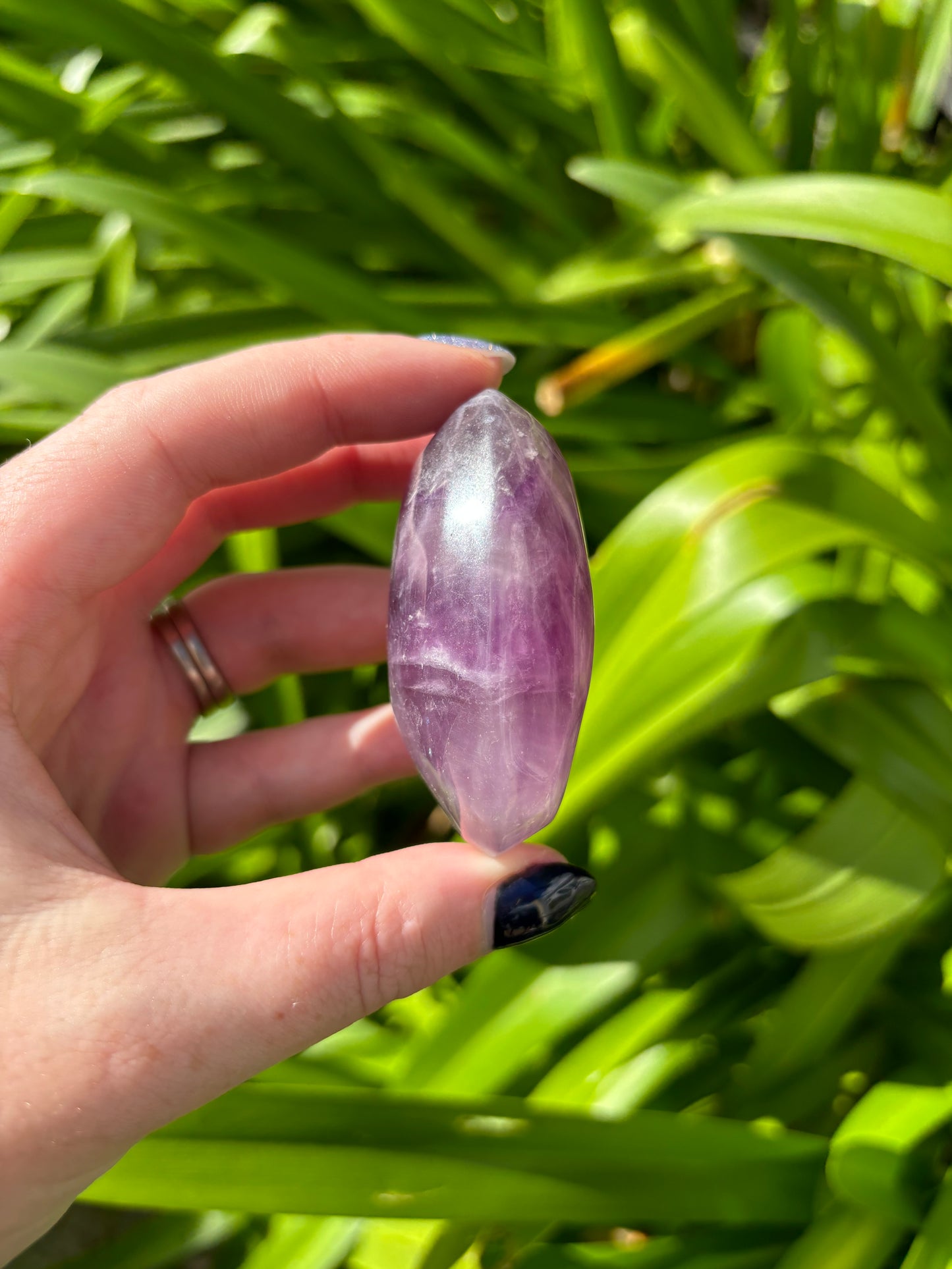 Purple Fluorite Palm Stone A