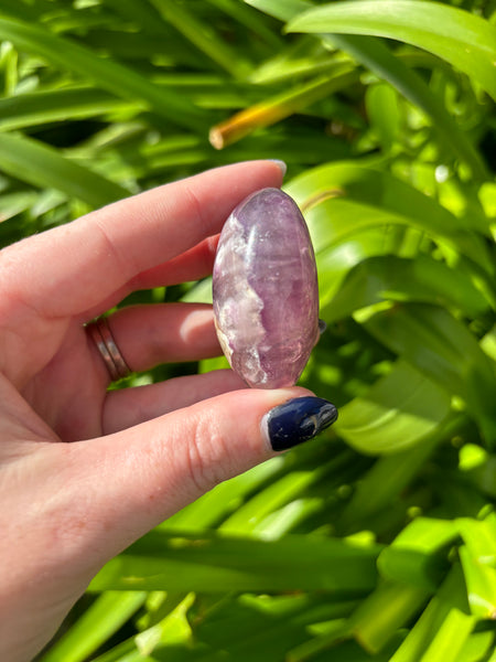 Purple Fluorite Palm Stone B