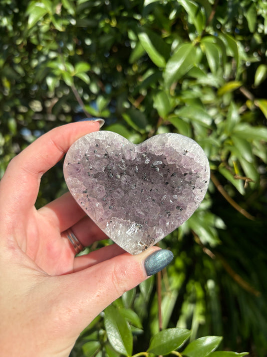 Amethyst Druze Heart E