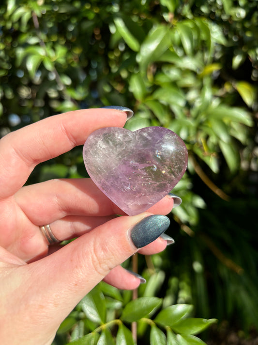 Amethyst Polished Heart B