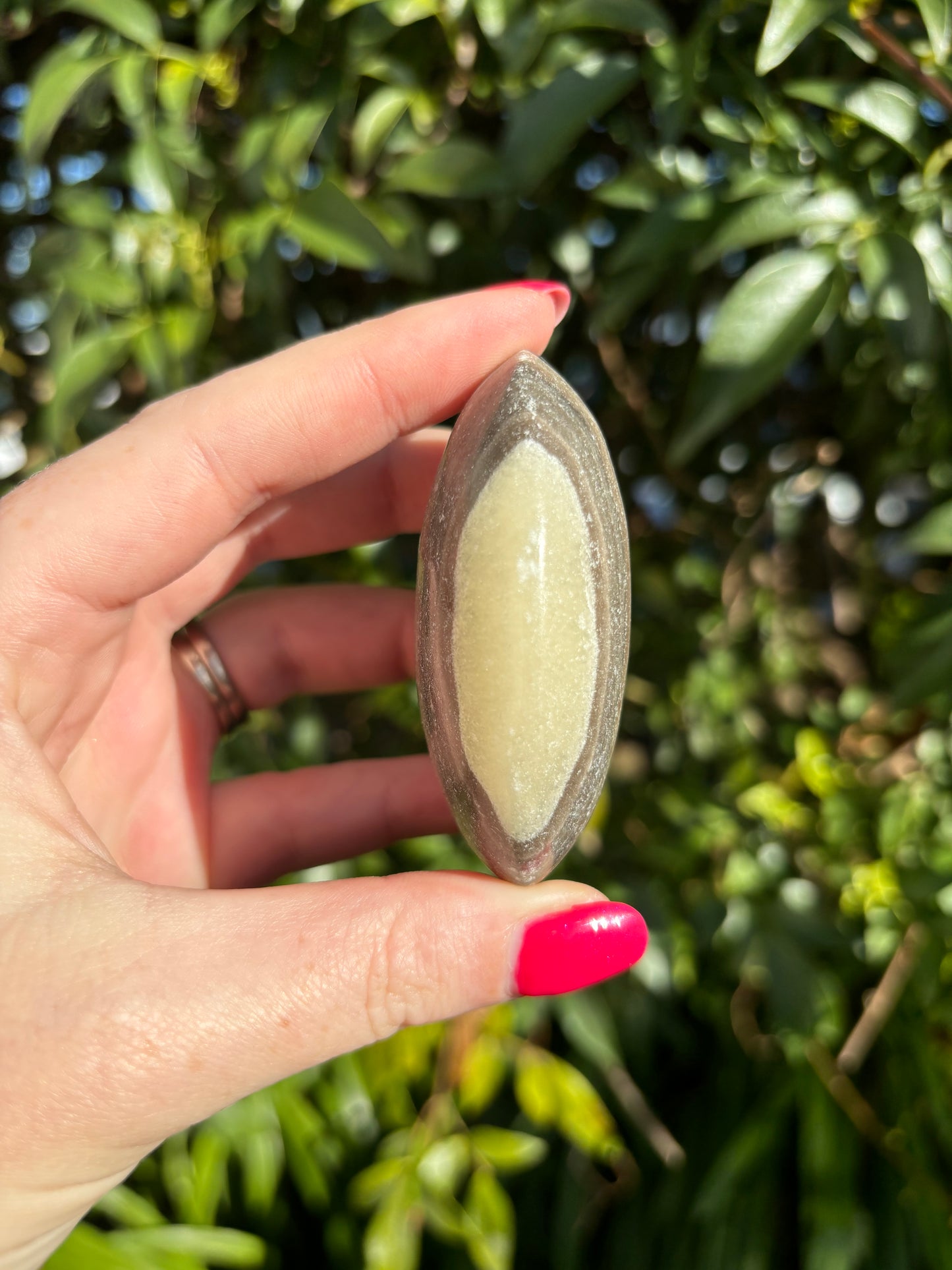 Zebra Calcite Palm Stone A