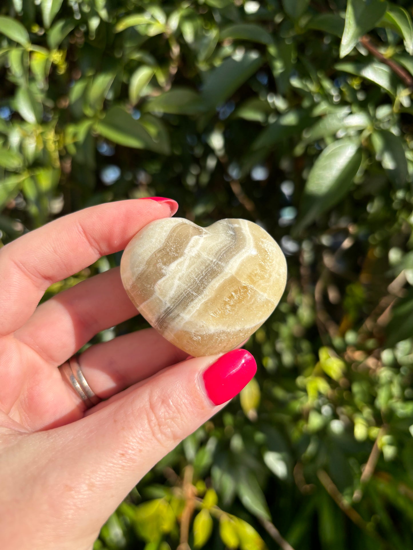 Zebra Calcite Heart D