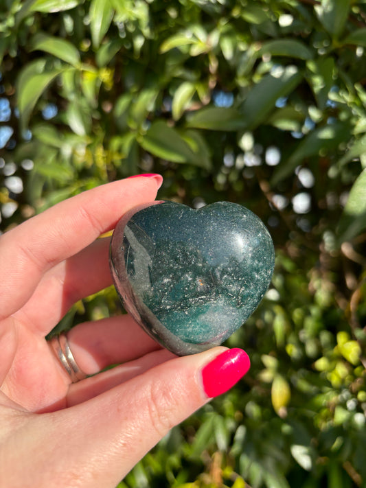 Moss Agate Heart B