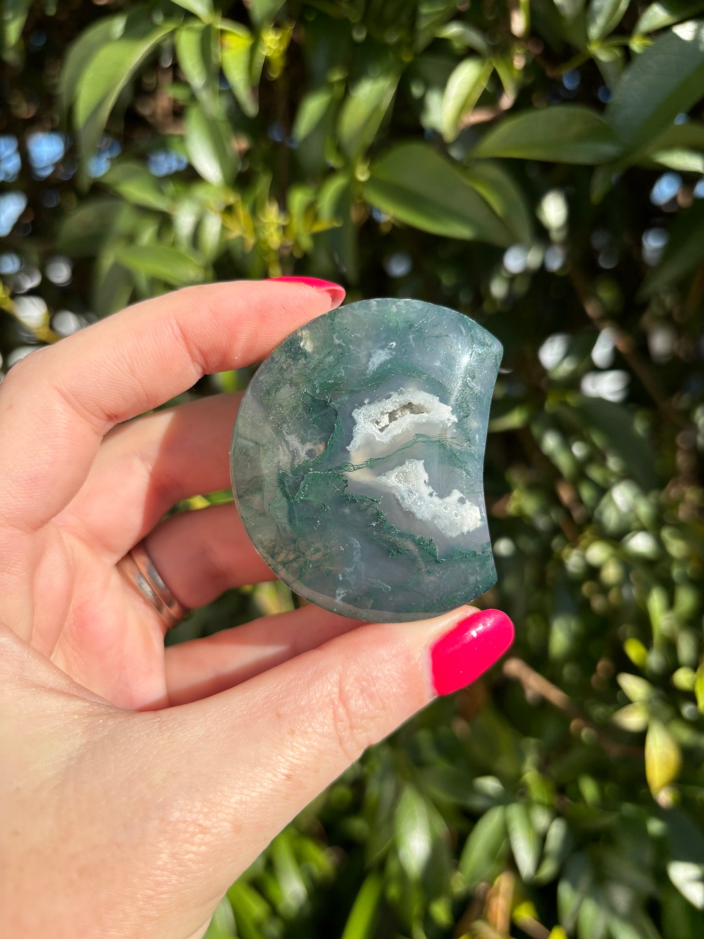 Moss Agate Moon D