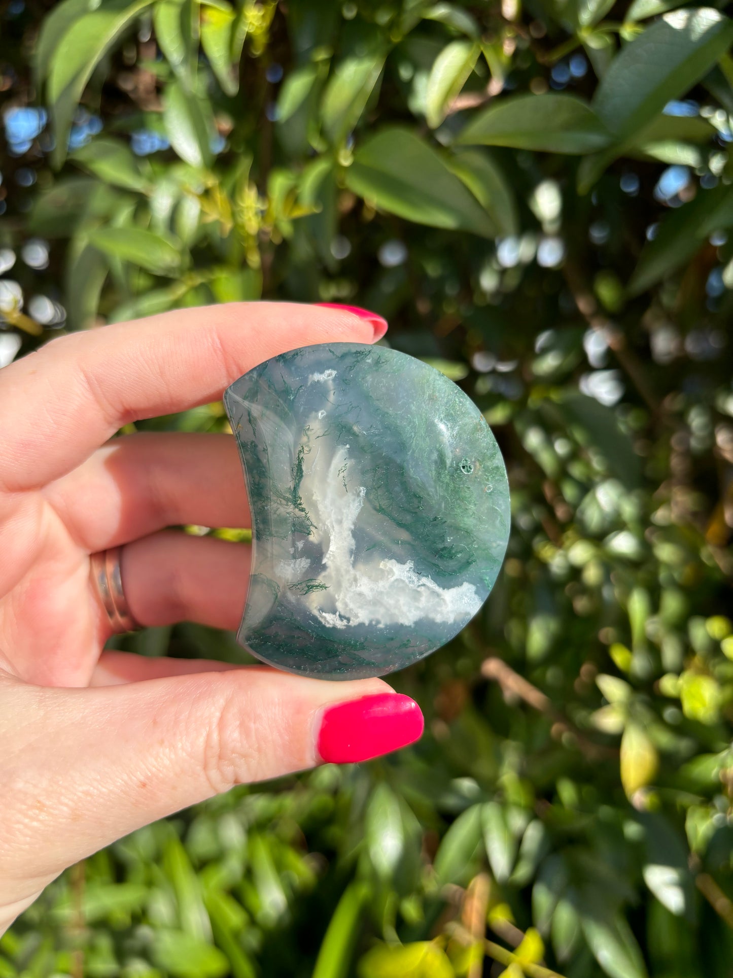 Moss Agate Moon D