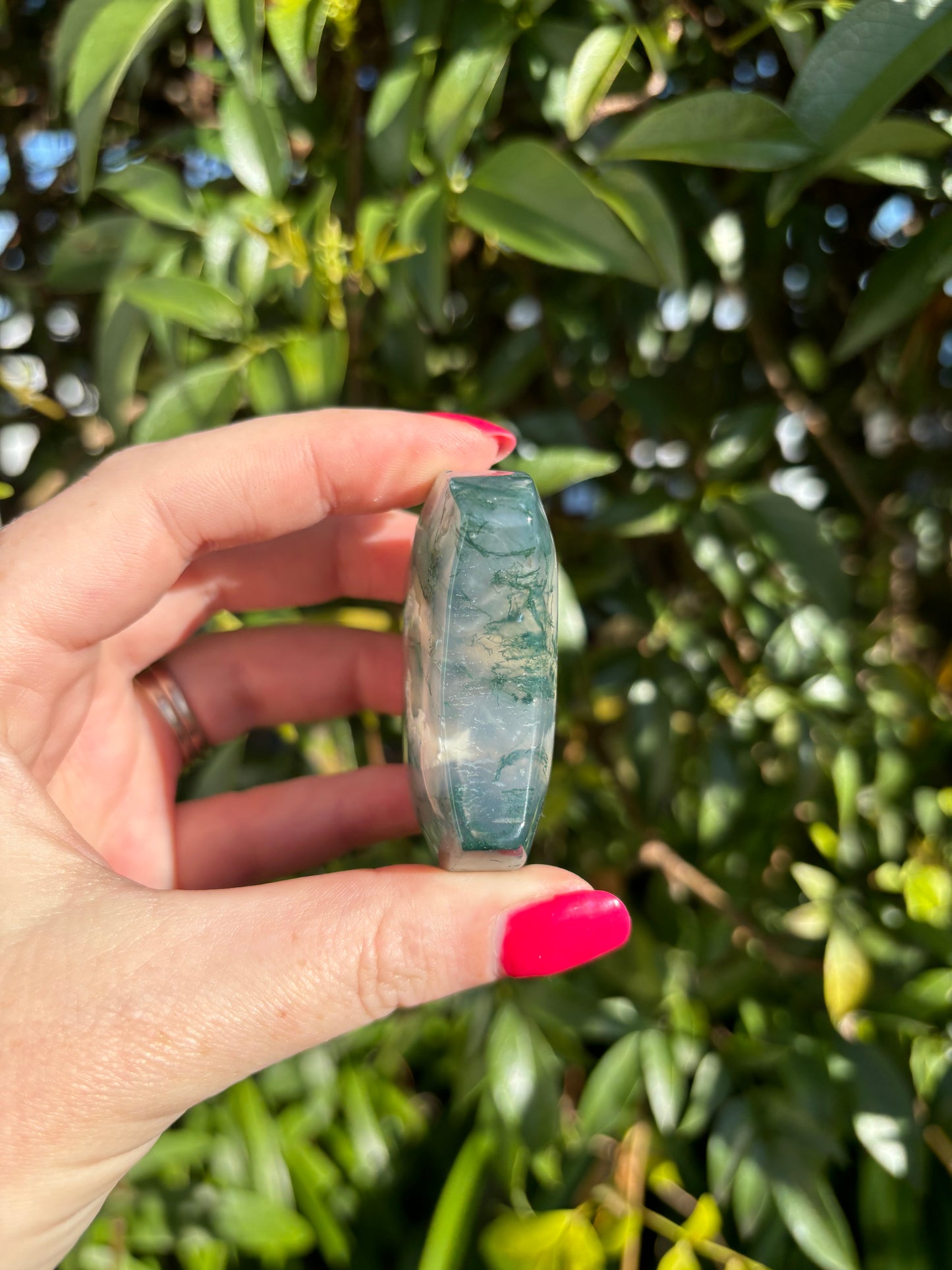 Moss Agate Moon D