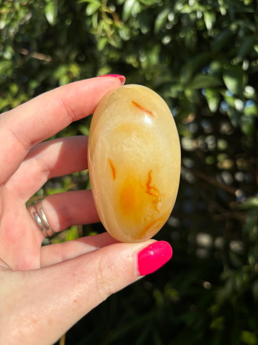 Carnelian Palm Stone A