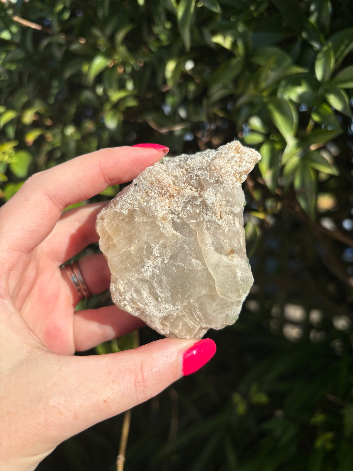 Quartz With Green Tourmaline Rough Piece