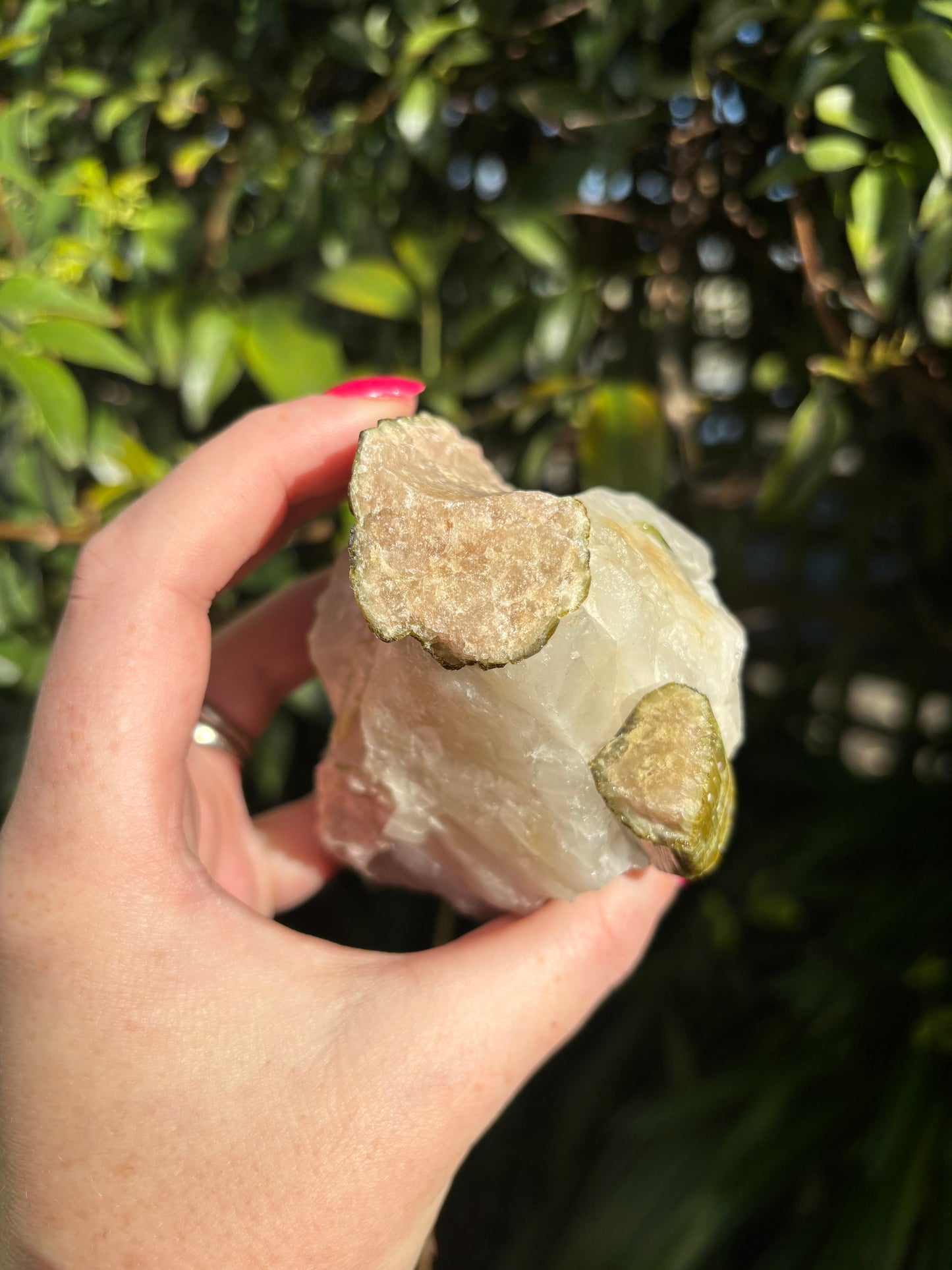 Quartz & Watermelon Tourmaline Piece