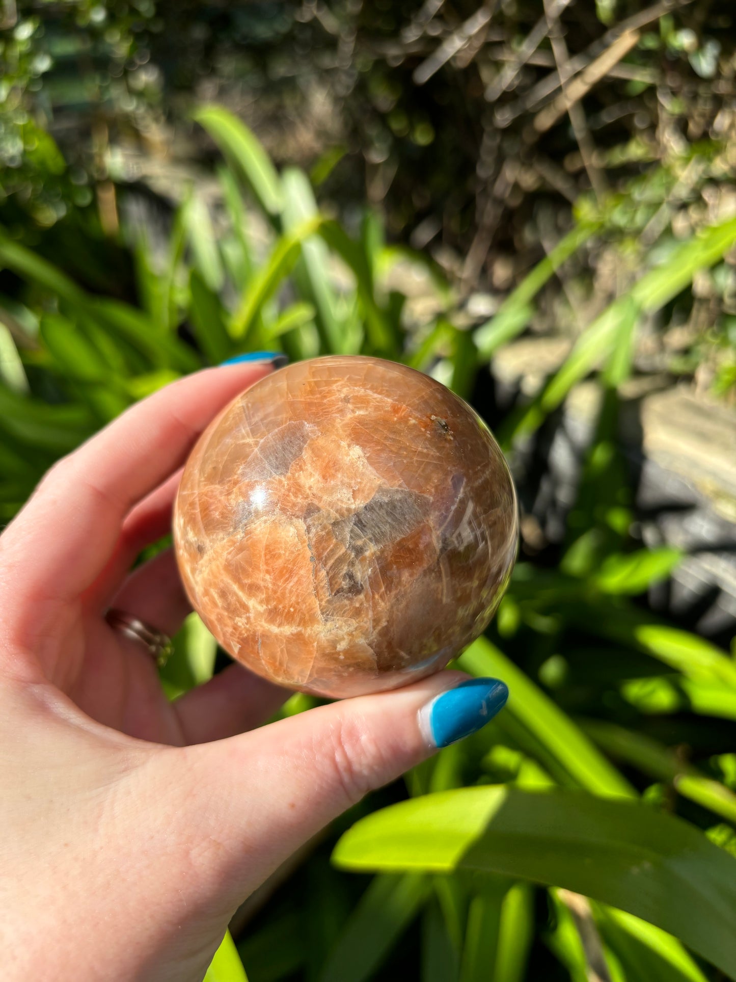 Peach Moonstone Sphere B