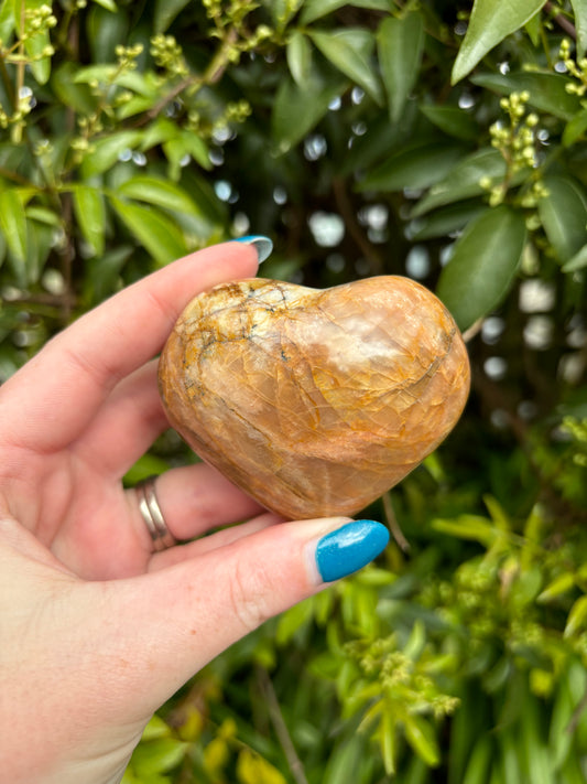 Peach Moonstone Heart G