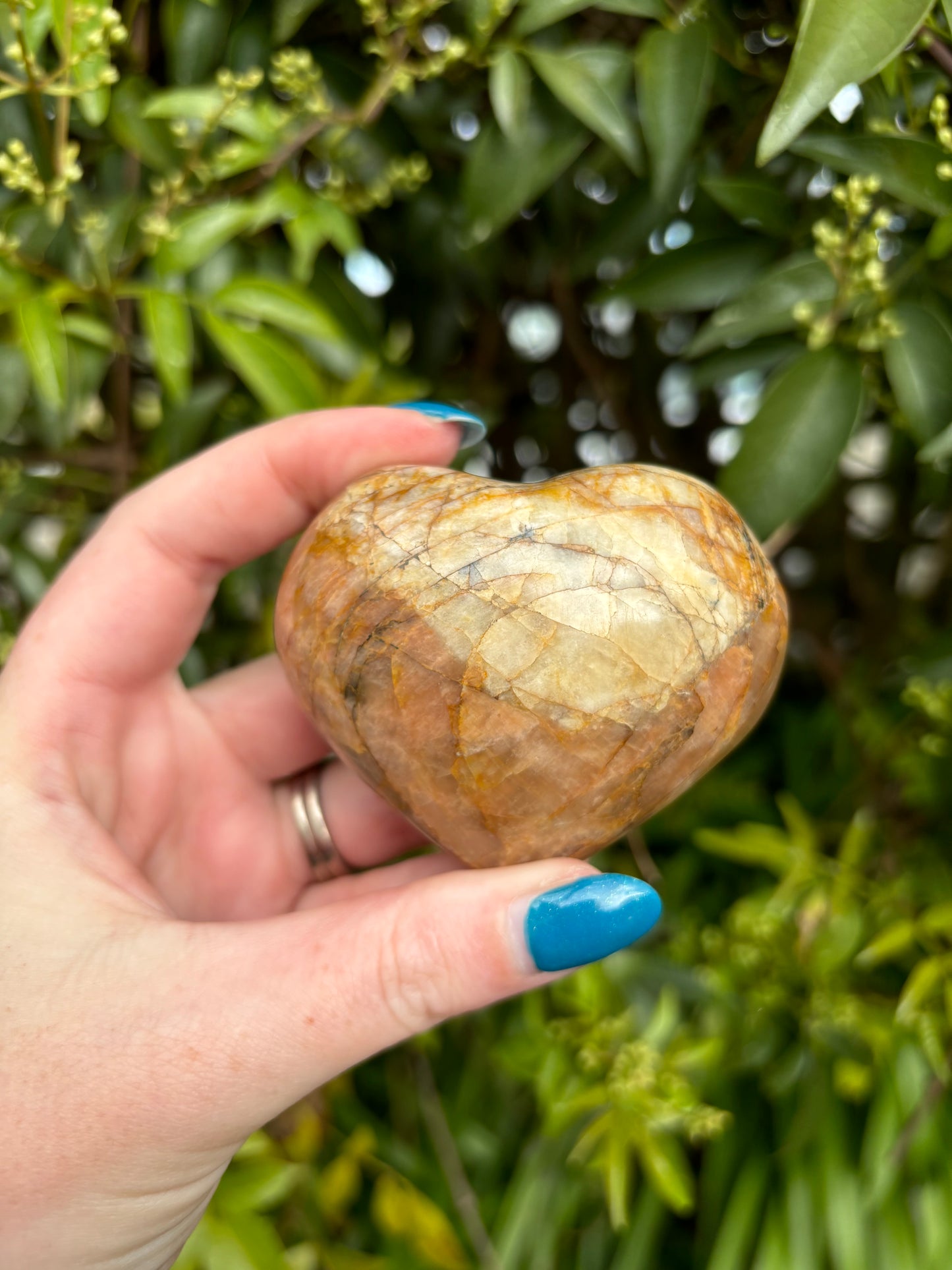 Peach Moonstone Heart G