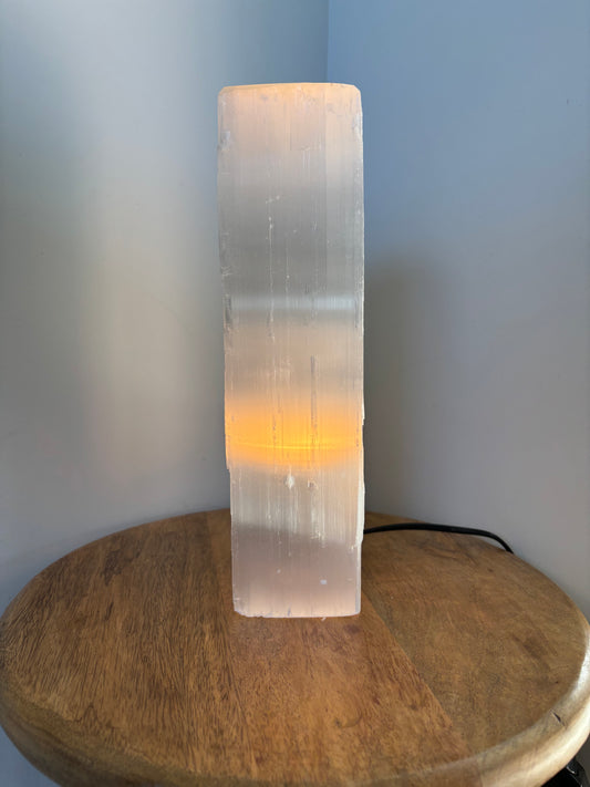 Selenite Square Lamp