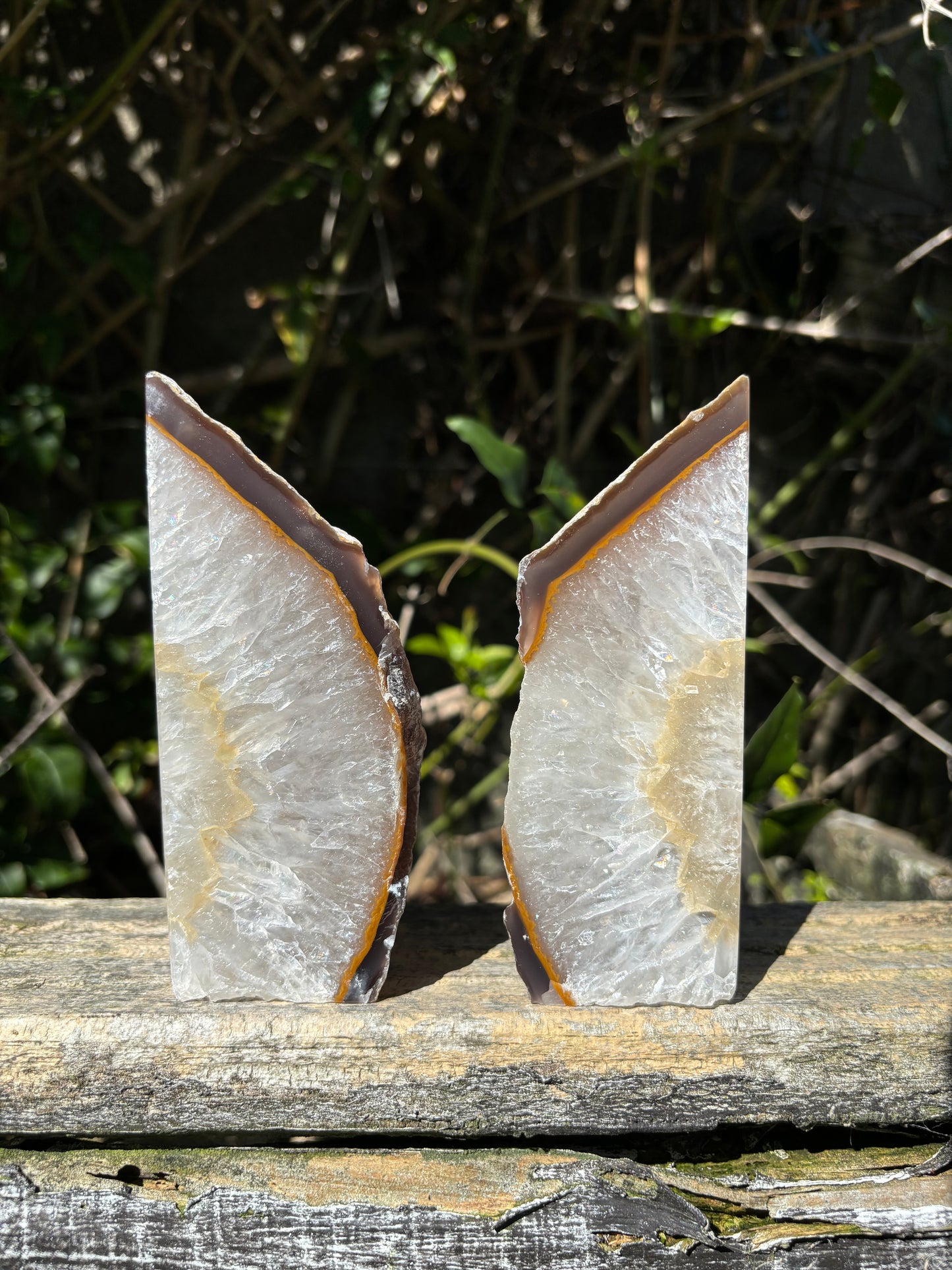 Natural Agate Bookends C