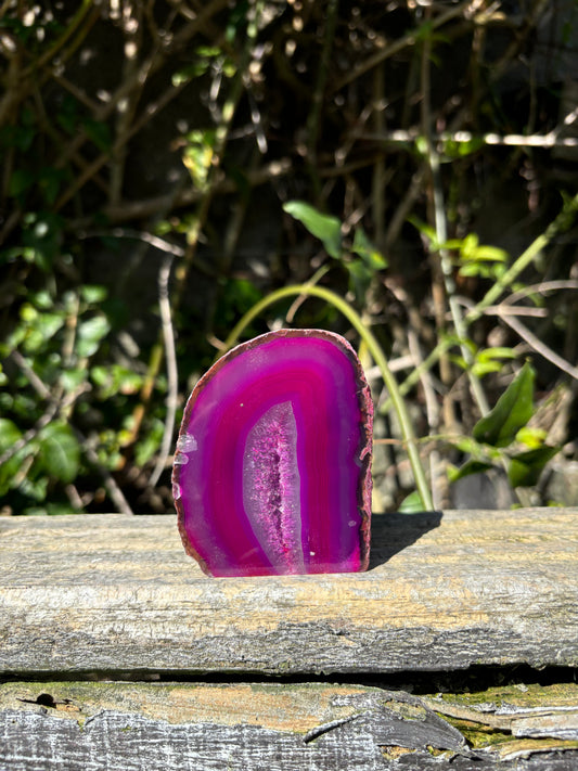 Pink Agate Geode F