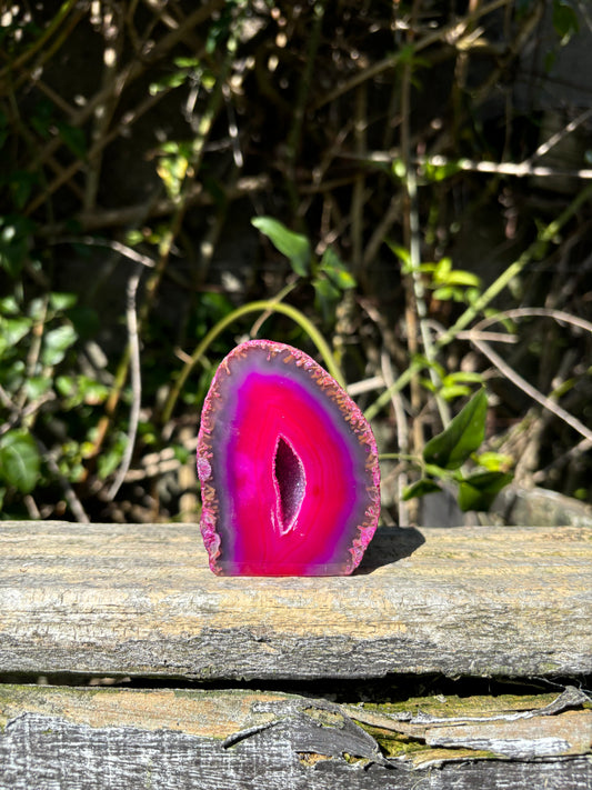 Pink Agate Geode H