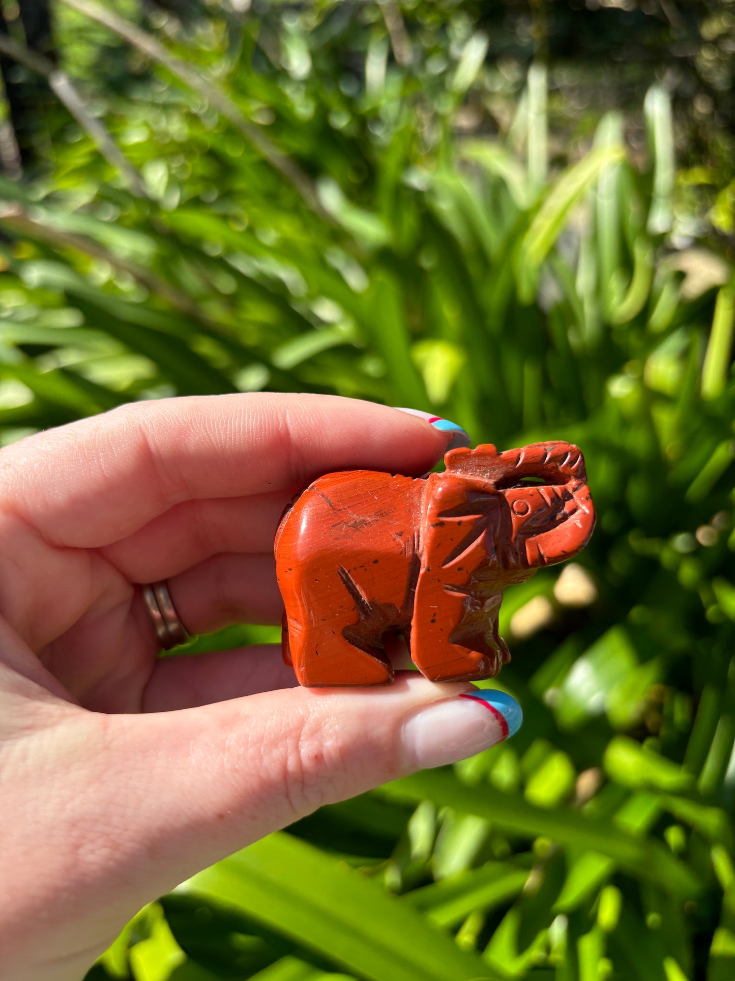 Red Jasper Elephant Medium