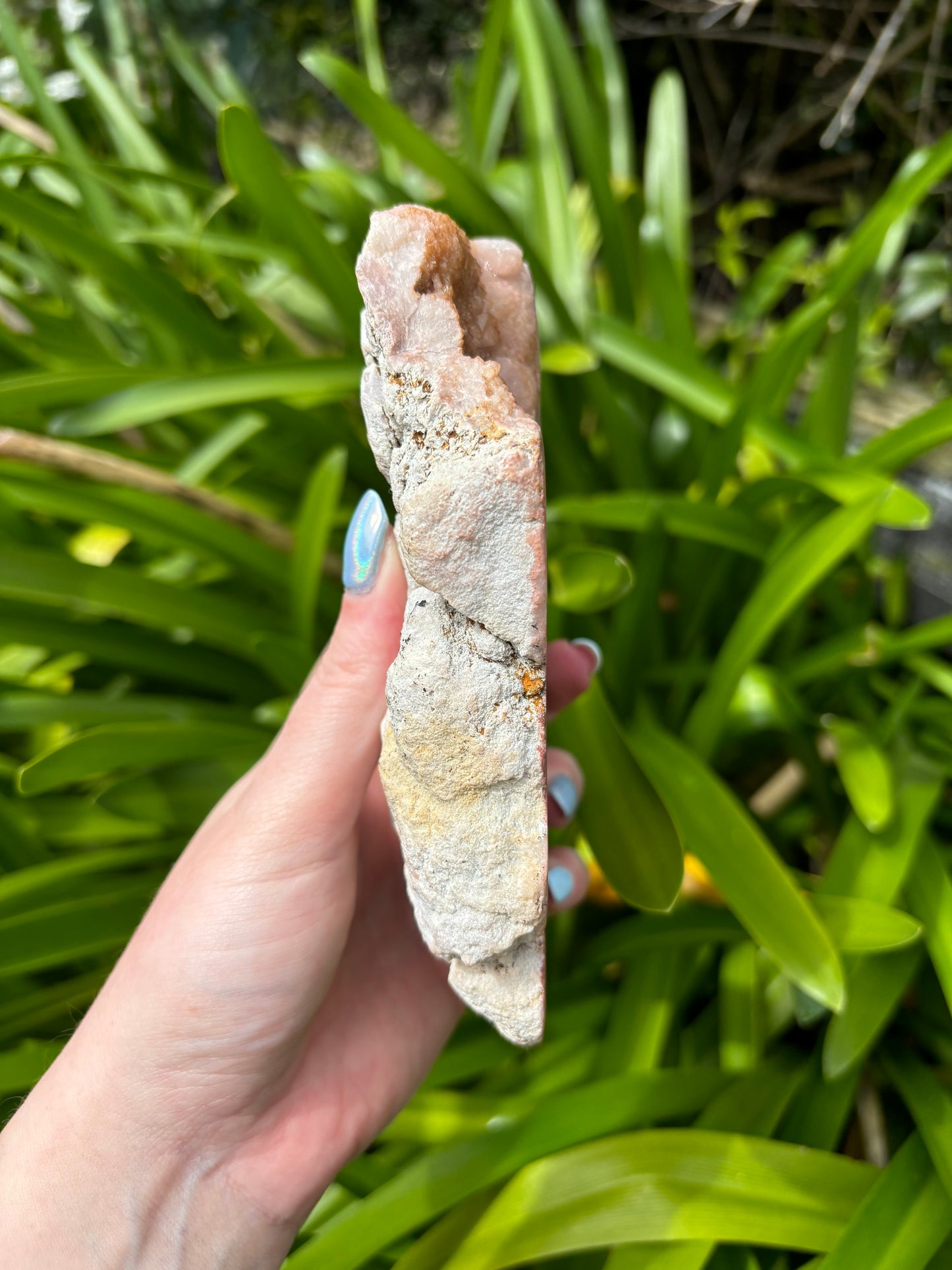 Pink Amethyst Slab On Stand