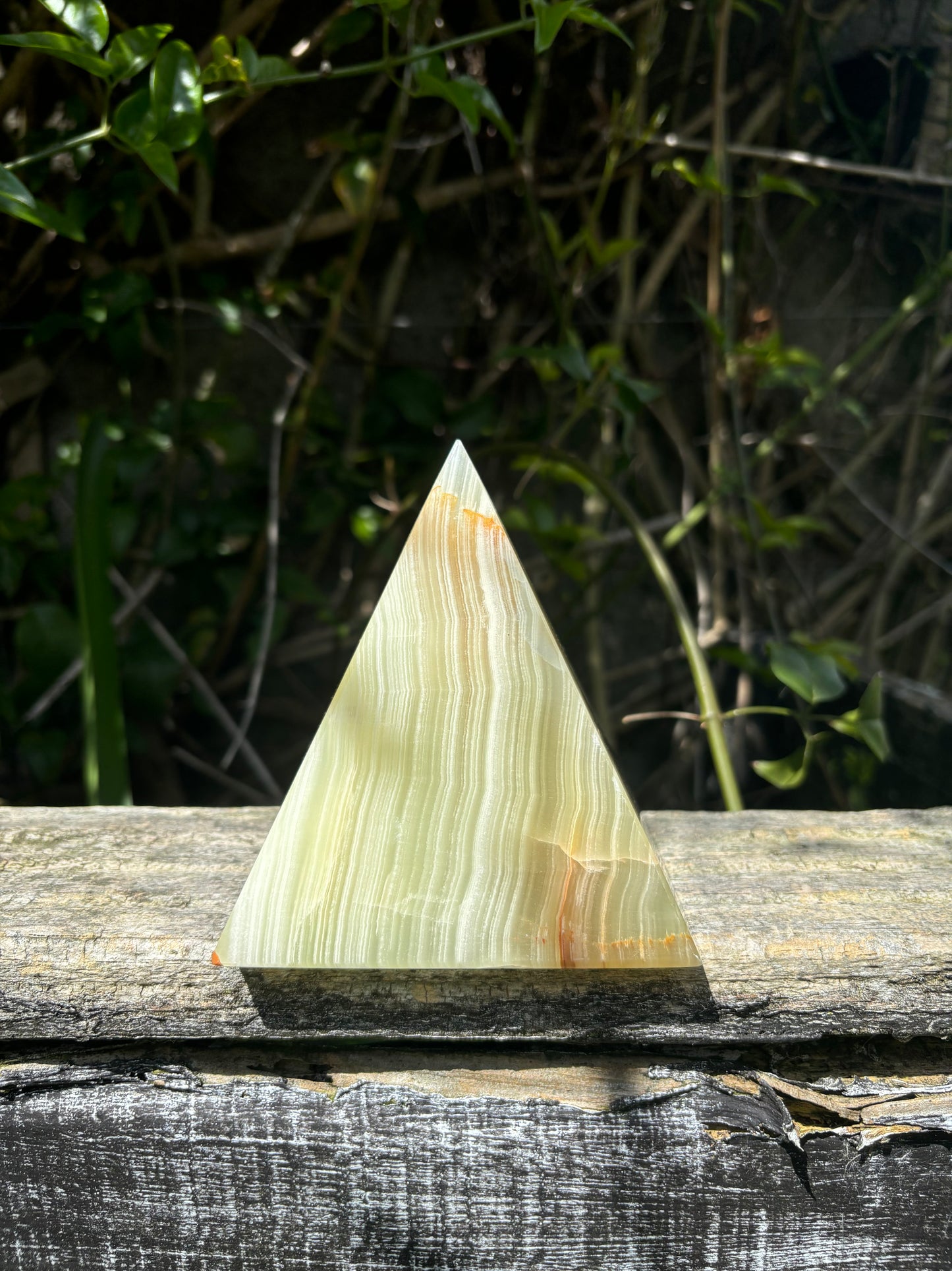 Banded Calcite Pyramid Large A