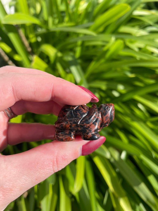 Mahogany Obsidian Turtle