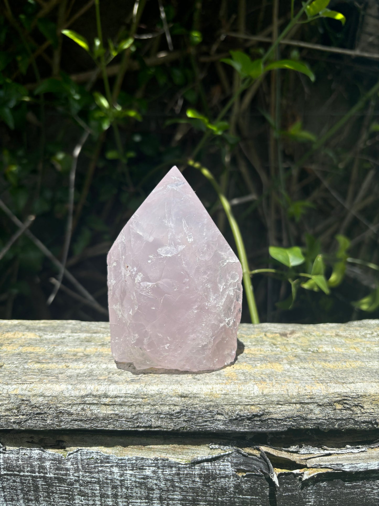 Rose Quartz Semi Polished Point A