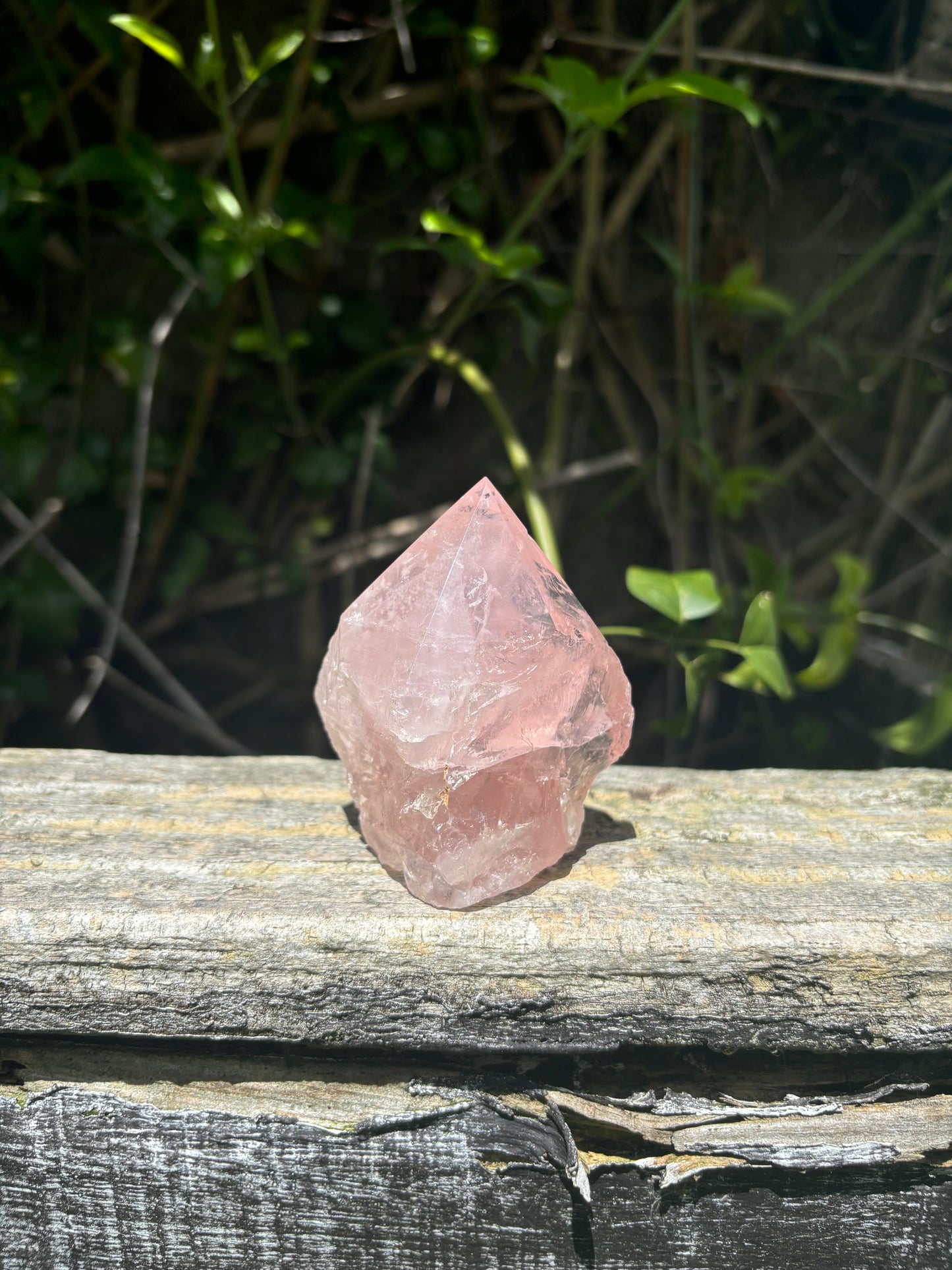 Rose Quartz Semi Polished Point B