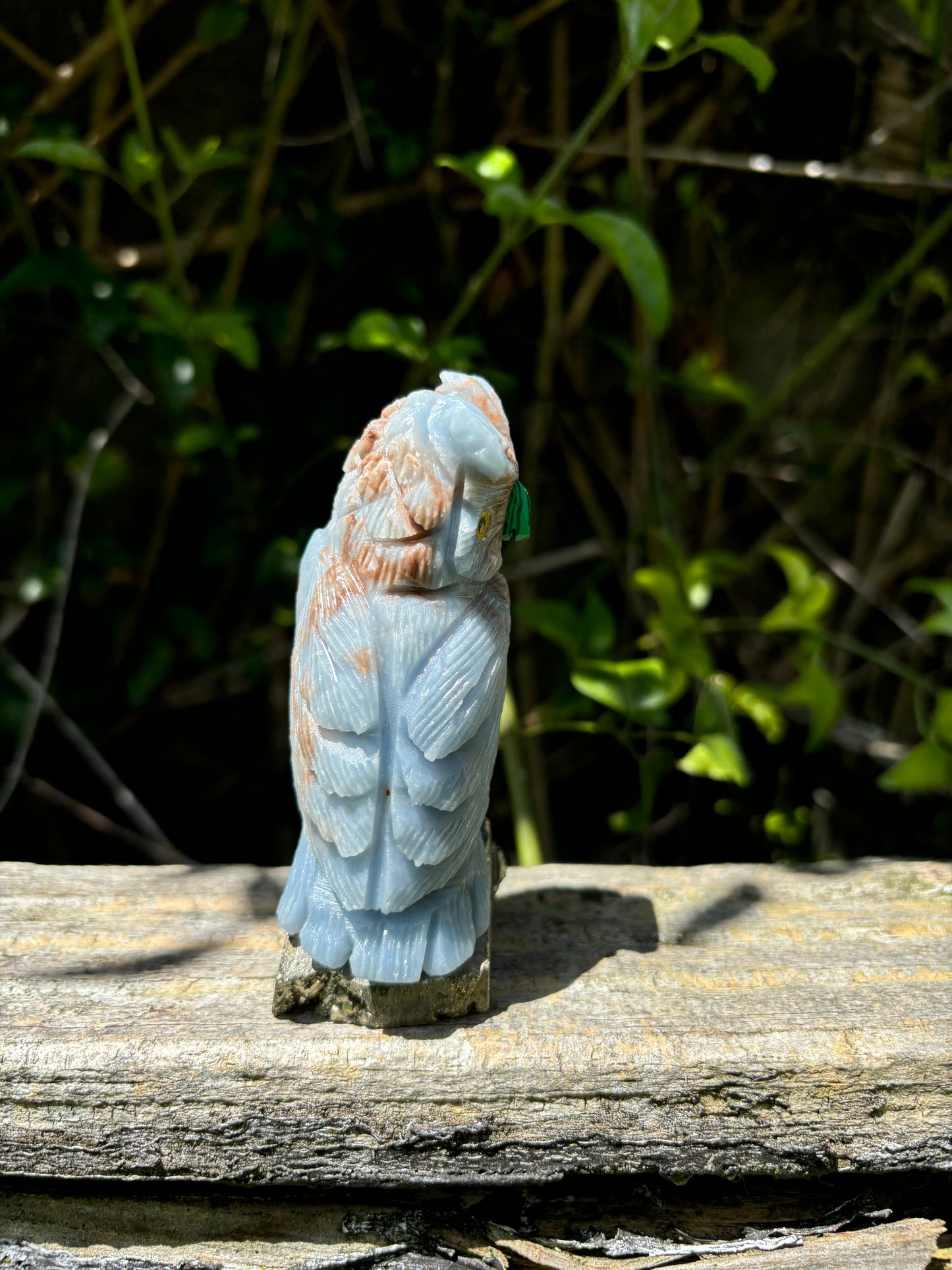 Angelite & Pyrite Owl