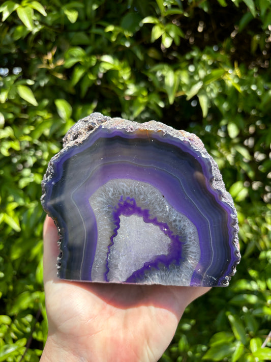 Purple Agate Geode Candle Holder B 1.6kgs