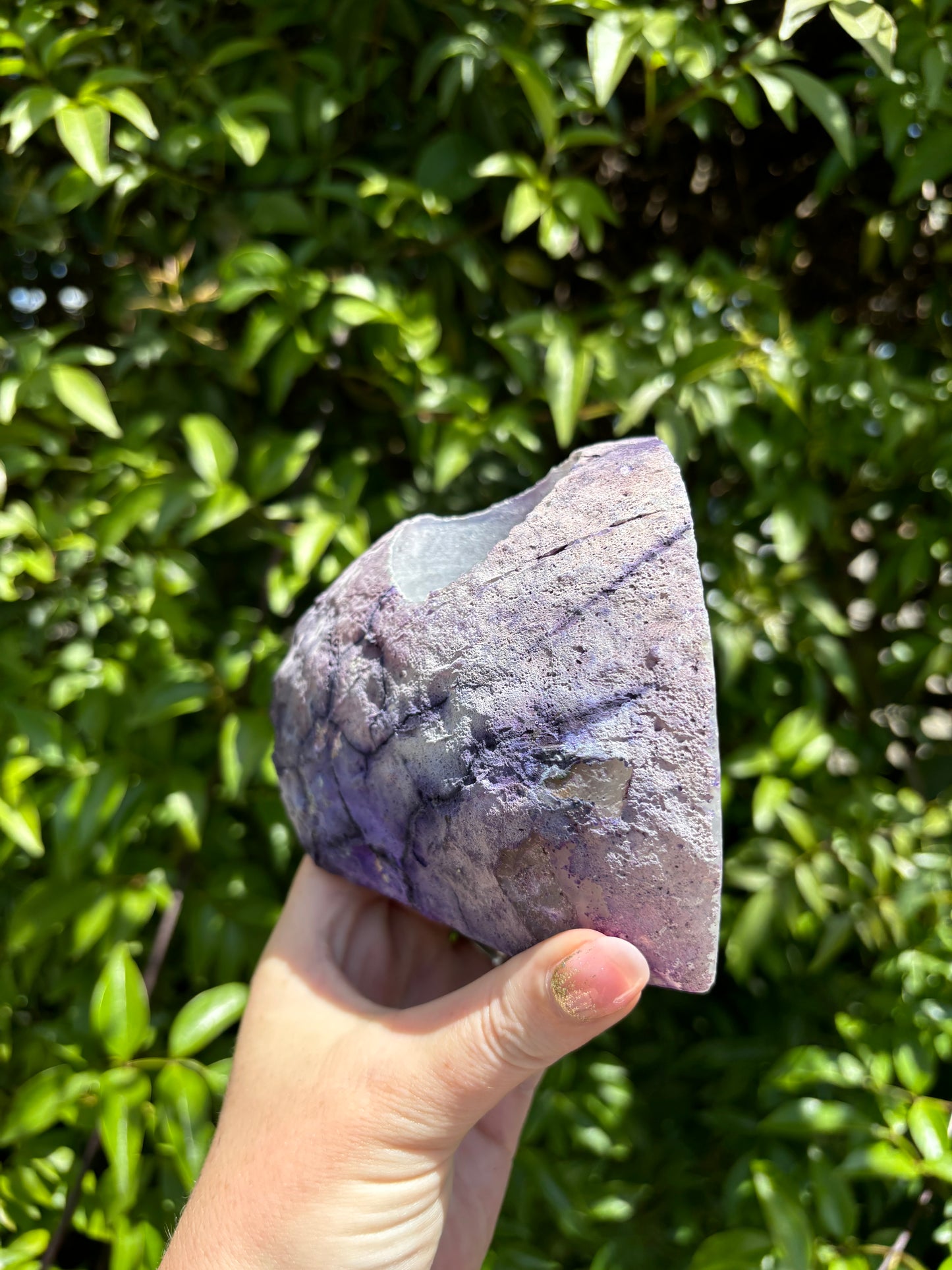 Purple Agate Geode Candle Holder C