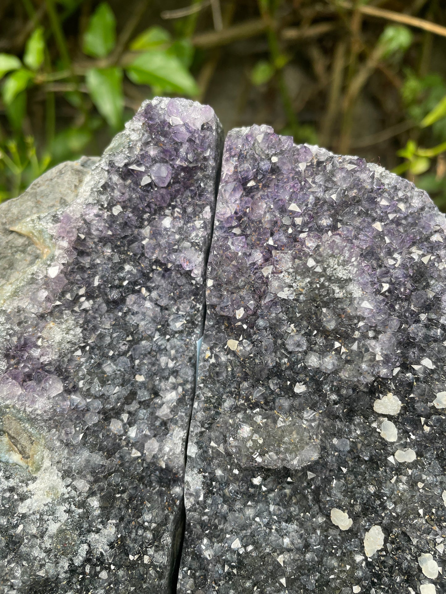 Black & Purple Amethyst Bookends 4.7kgs