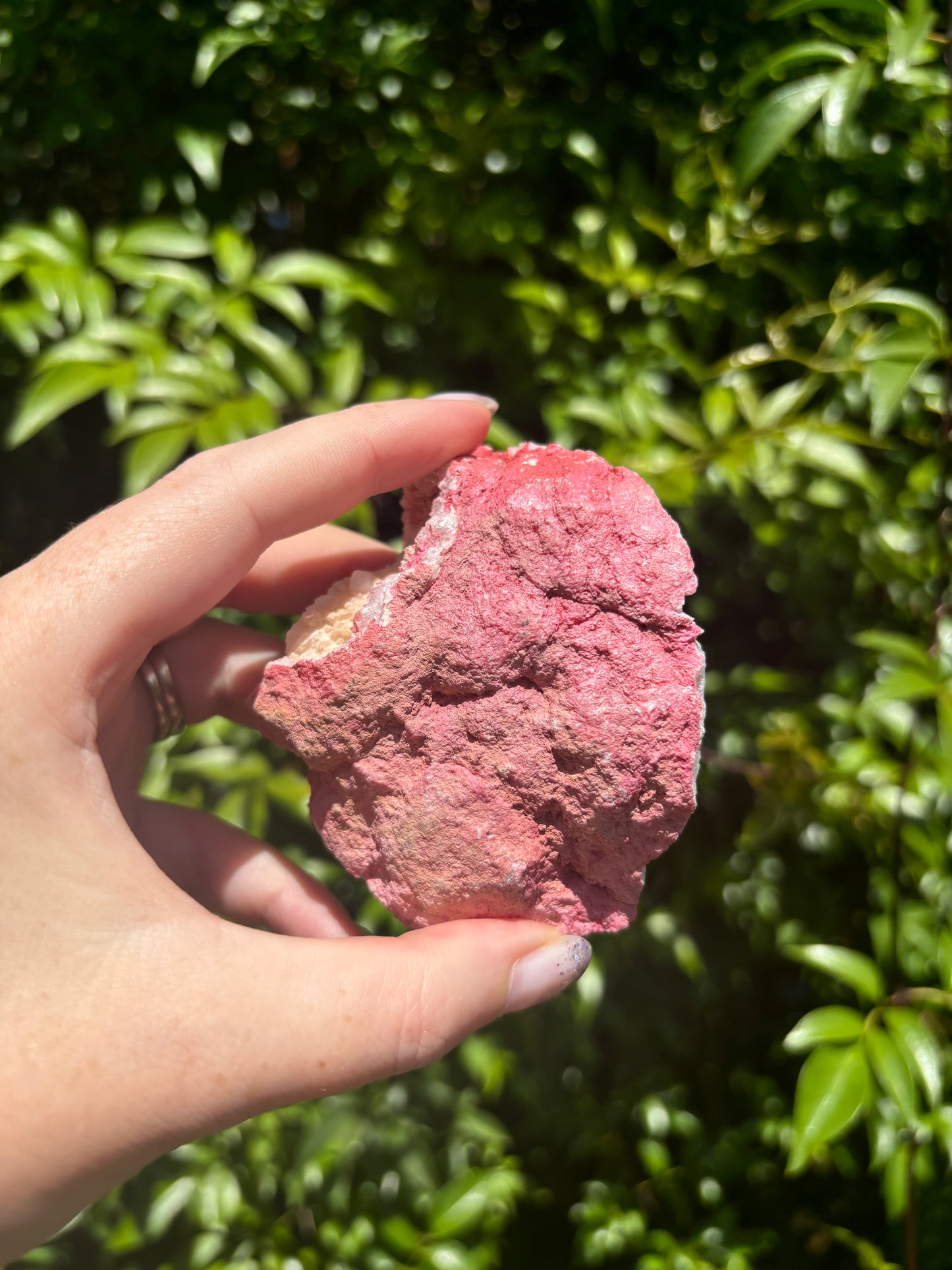 Pink Aura Quartz Cluster A