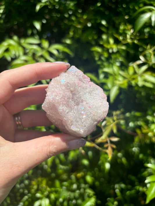 Pink Aura Quartz Cluster B