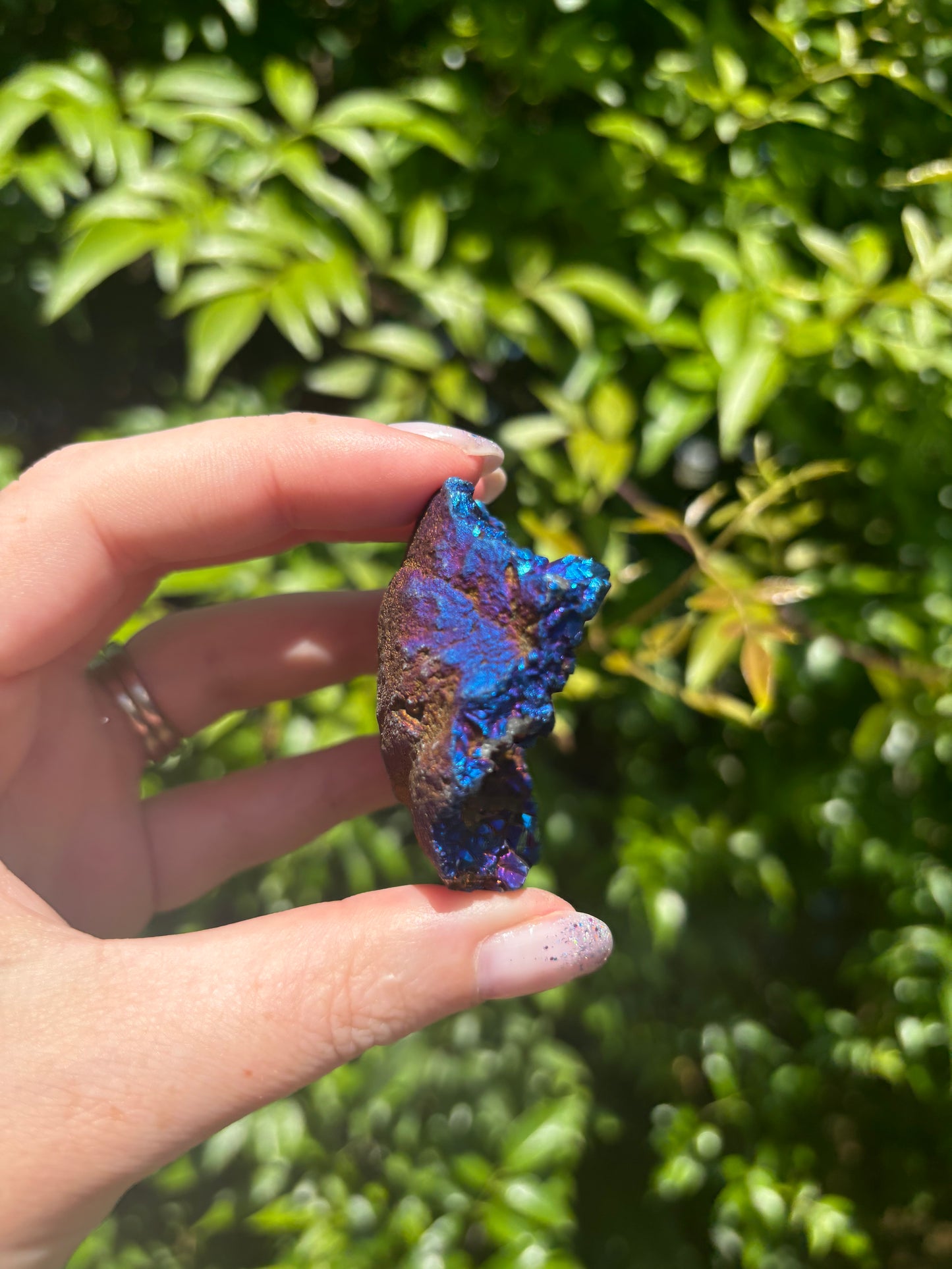 Titanium Aura Quartz Cluster B