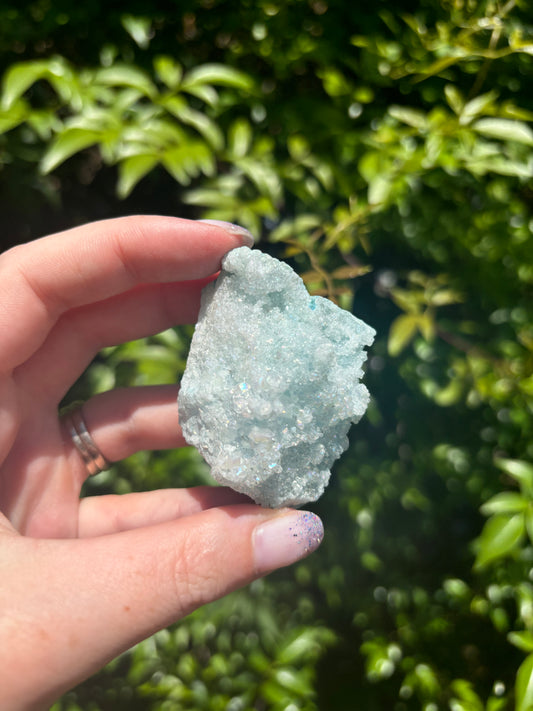 Blue Aura Quartz Cluster B