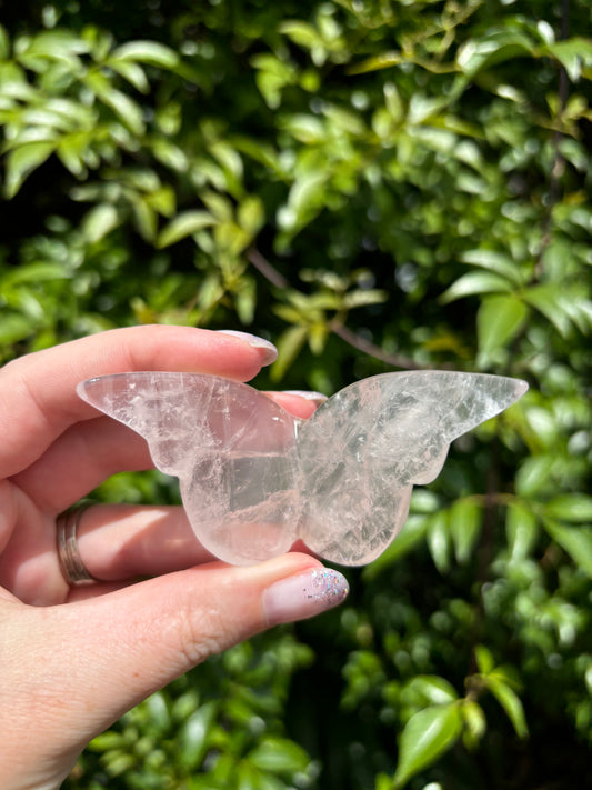 Rose Quartz Butterfly B