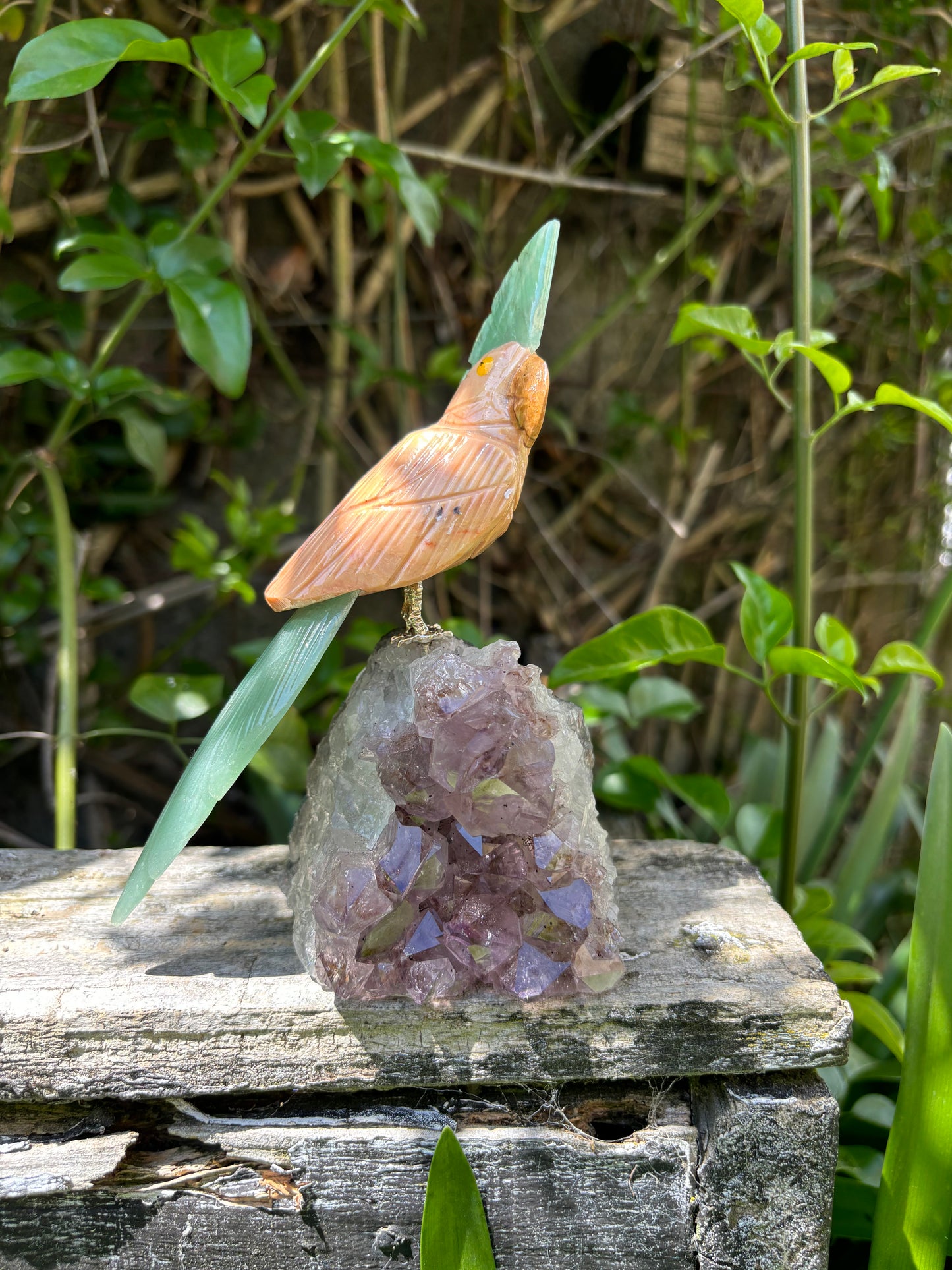 Orange & Green Aventurine Parrot