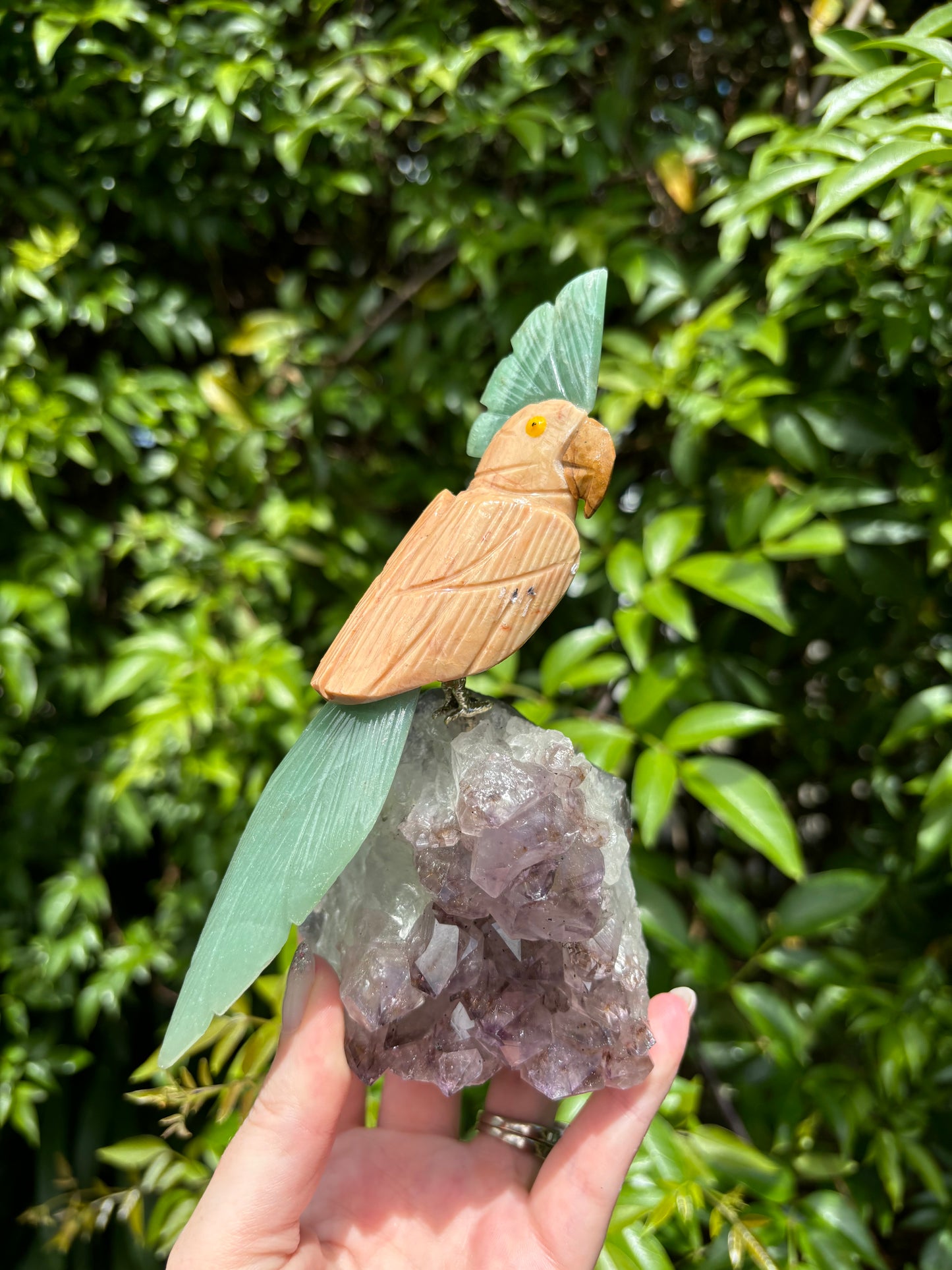 Orange & Green Aventurine Parrot