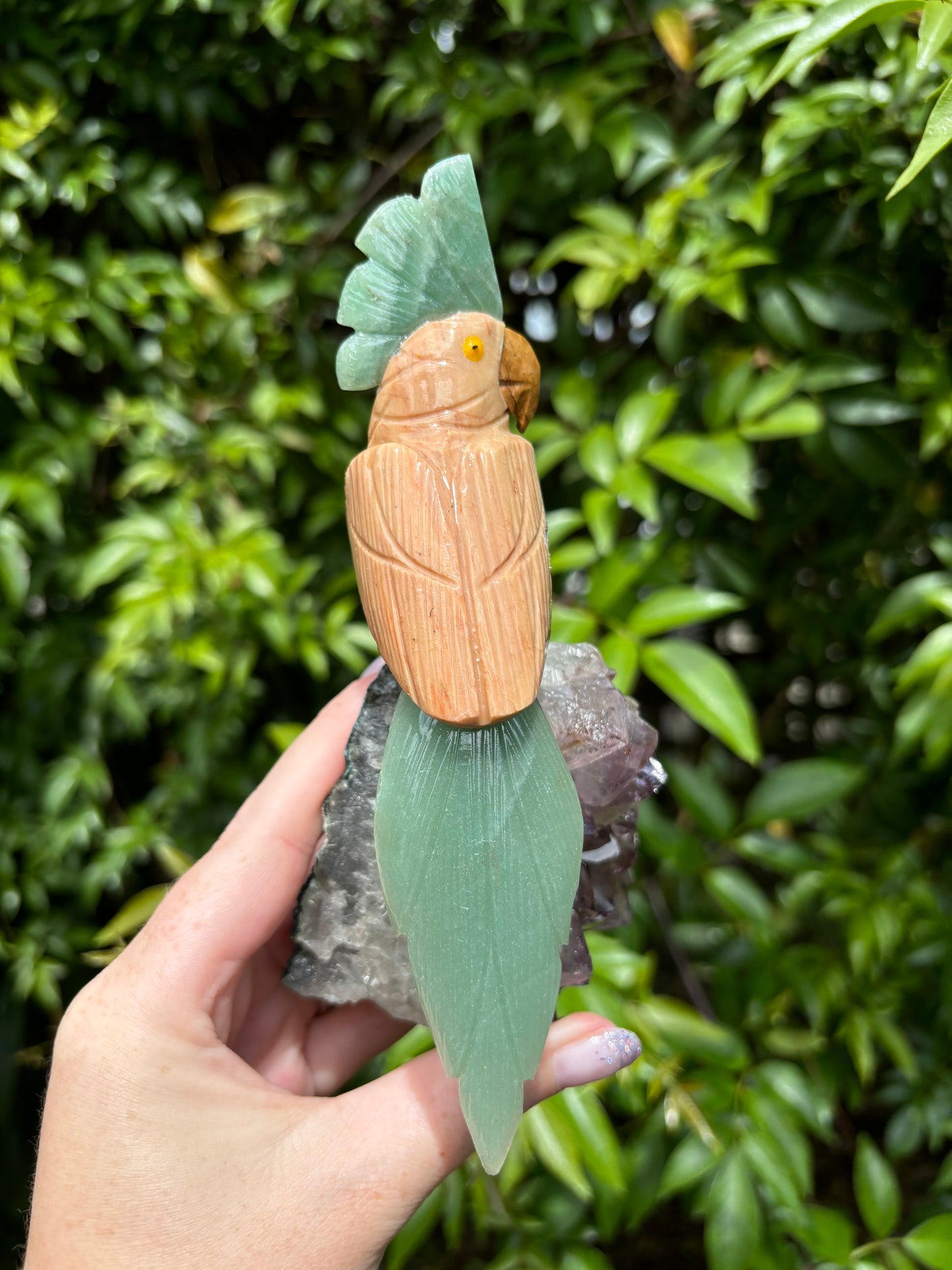 Orange & Green Aventurine Parrot