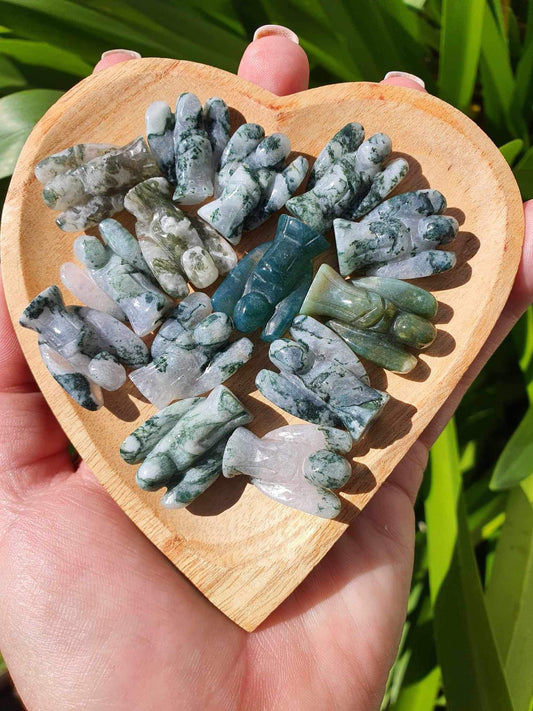 Moss Agate Mini Angel