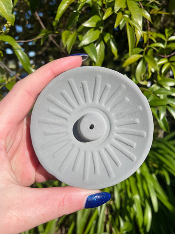 Grey Energy Terracotta Incense Plate