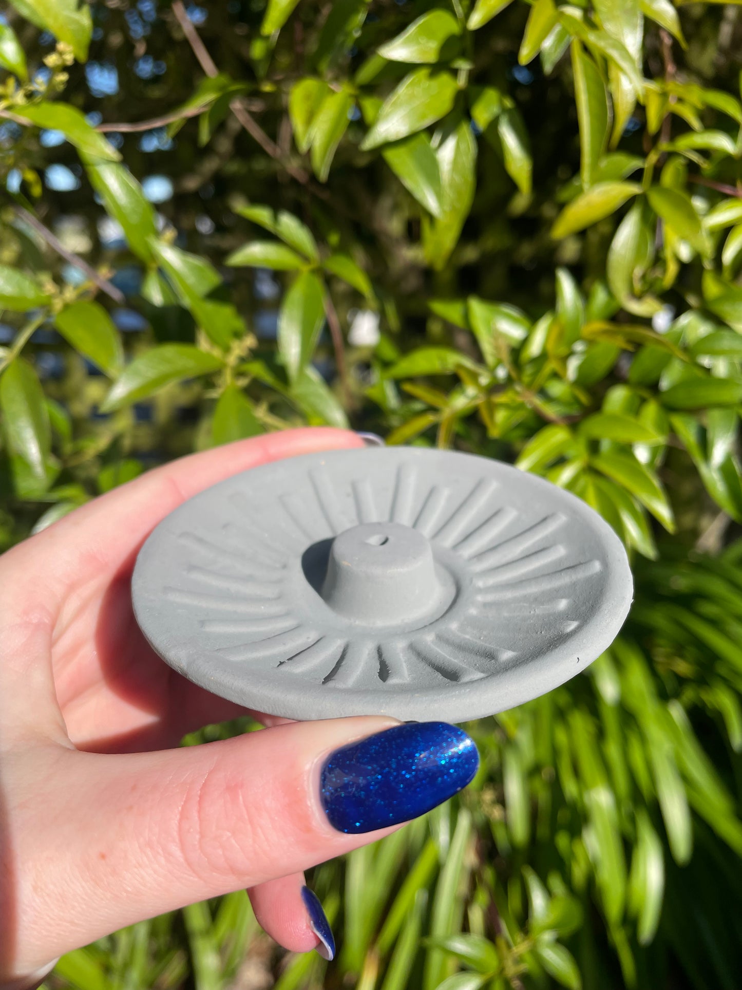 Grey Energy Terracotta Incense Plate