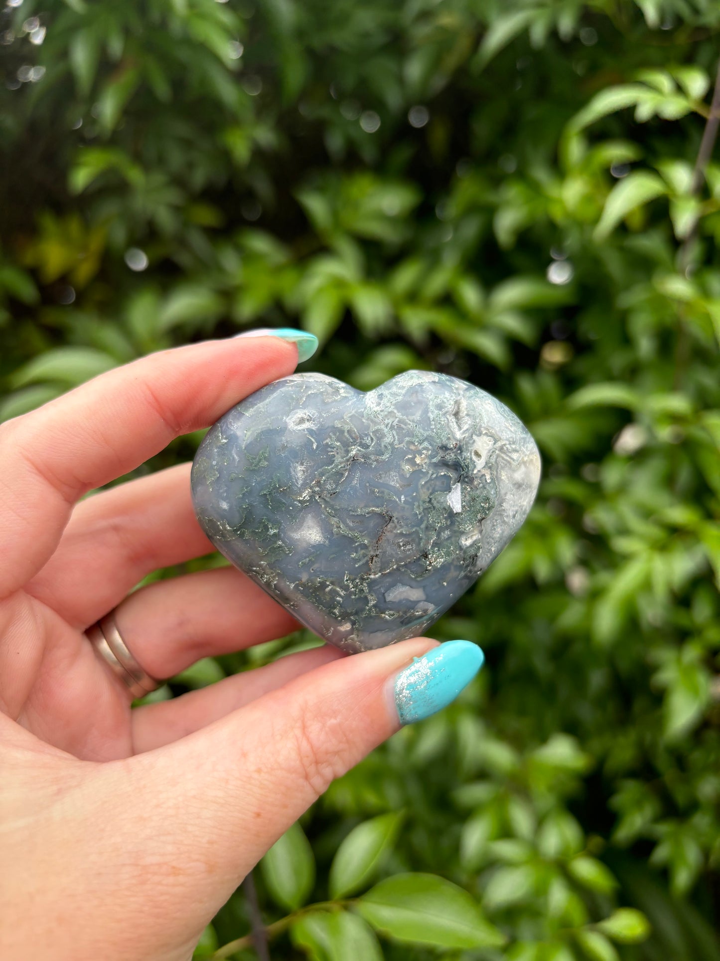 Moss Agate Heart D