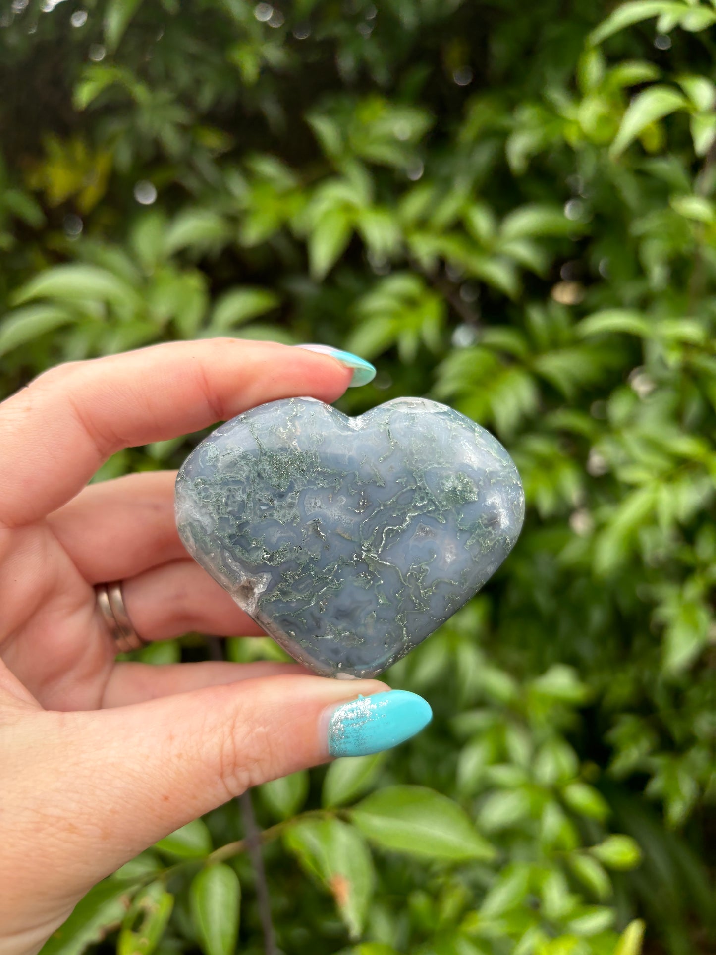 Moss Agate Heart D