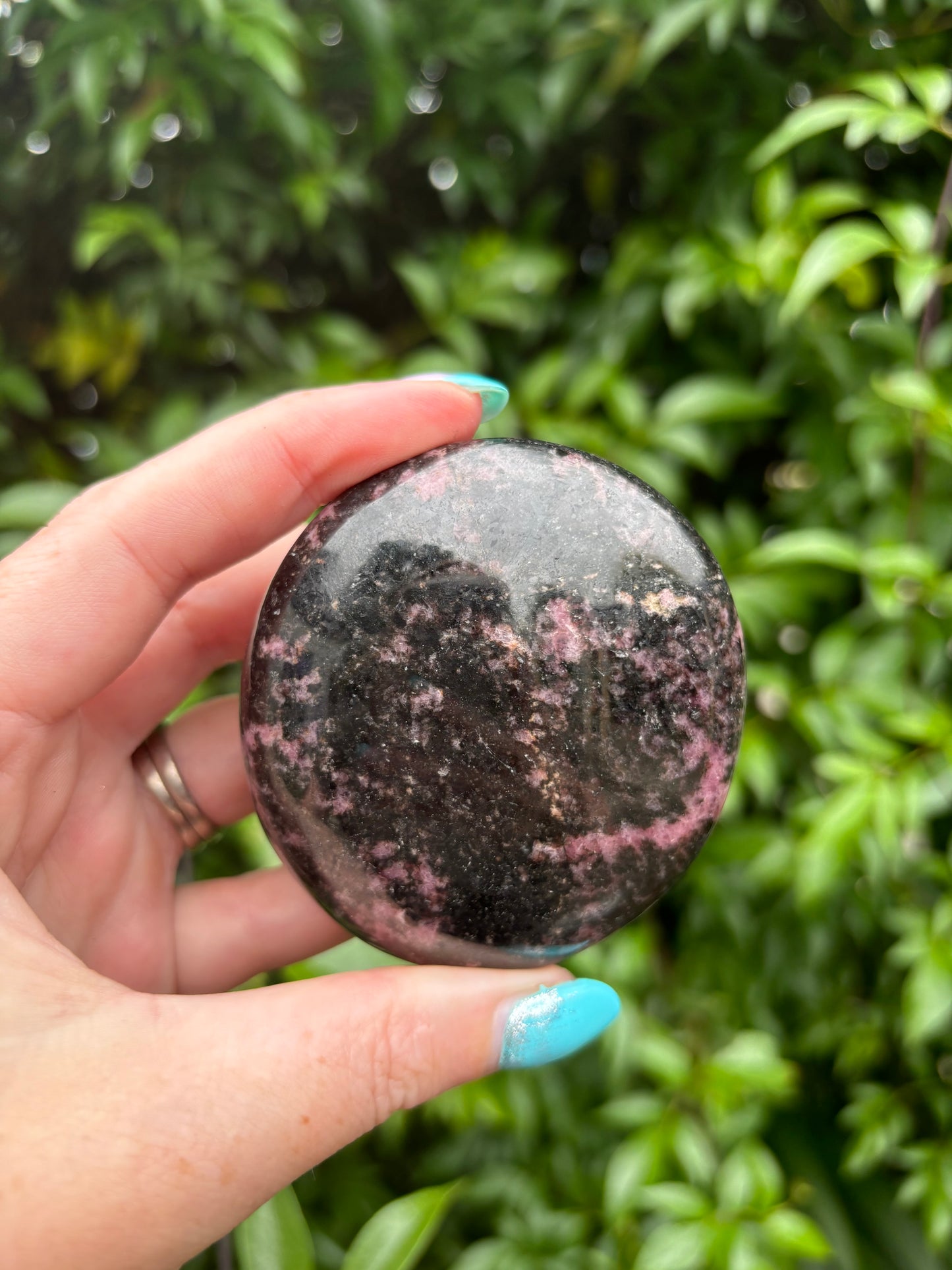 Rhodonite Palm Stone A