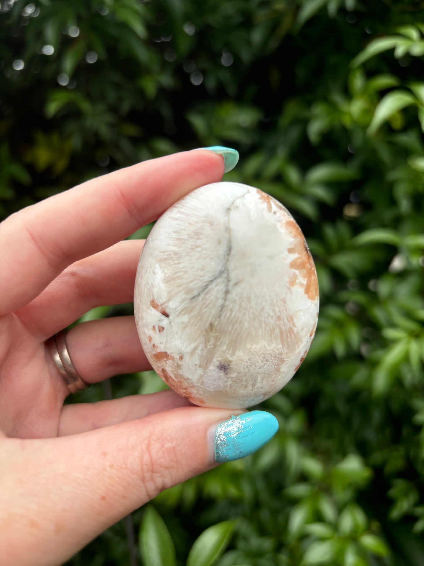 Pink Scolecite Palm Stone A