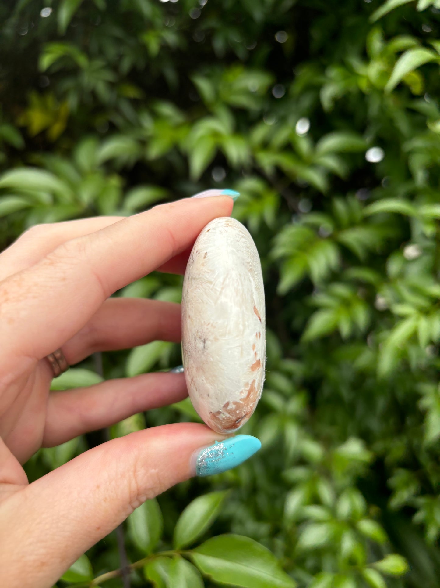 Pink Scolecite Palm Stone A