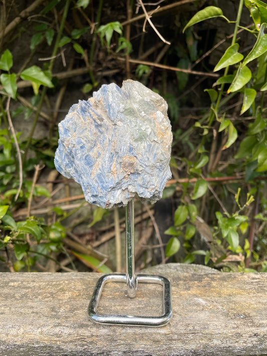 Blue Kyanite & Mica Piece On Stand A