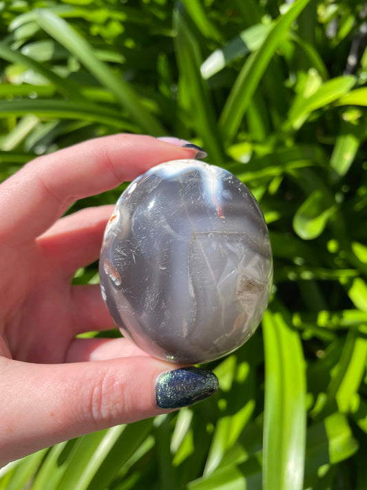 Orca Agate Palm Stone A